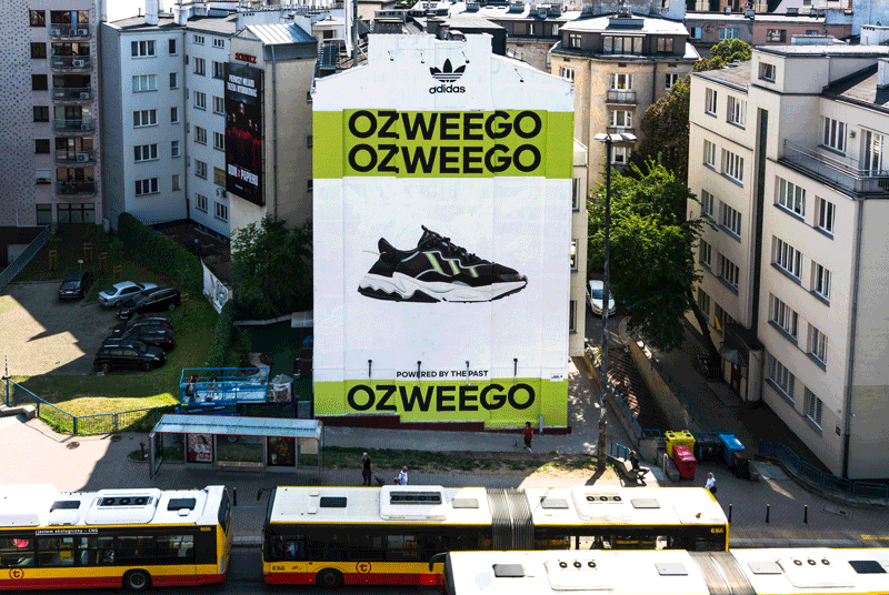 Mural for Adidas Ozweego on the Jaworzynska street in Warsaw  | Adidas Ozweego | Portfolio