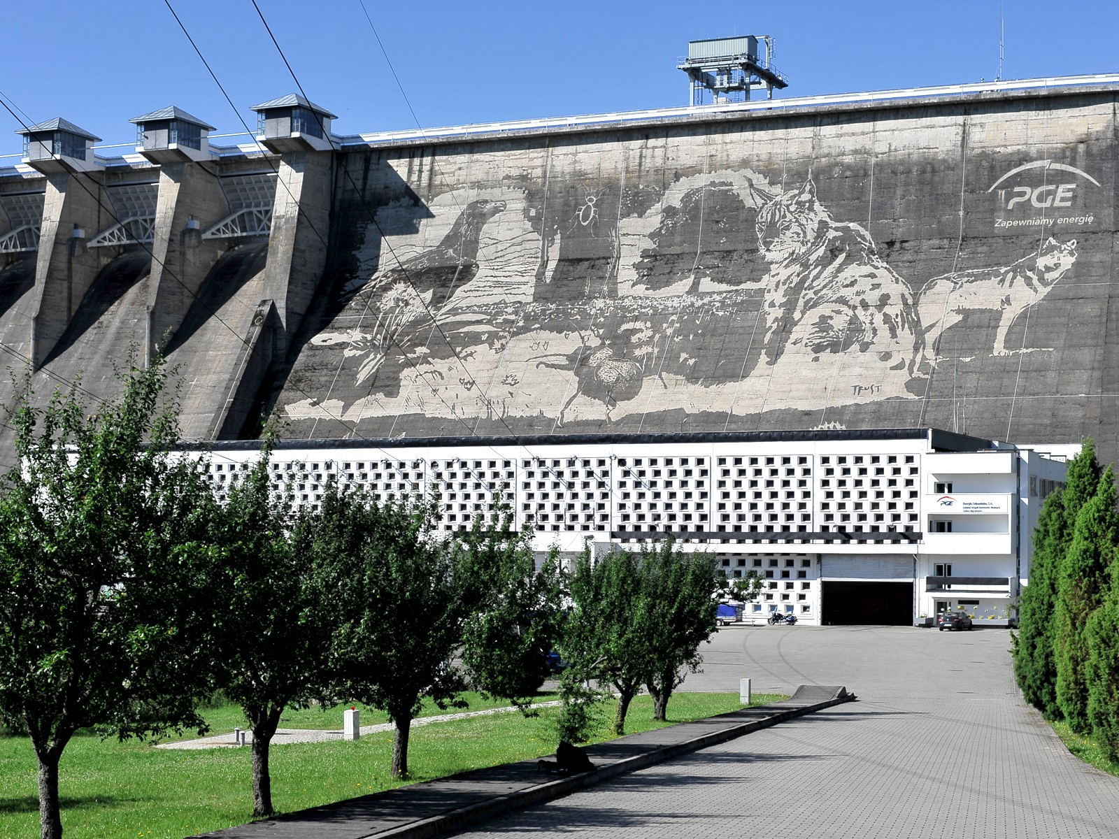 Öko-Wandbild in Solina für Polnische Energiegruppe | Öko-Mural - Clean Graffiti | Portfolio