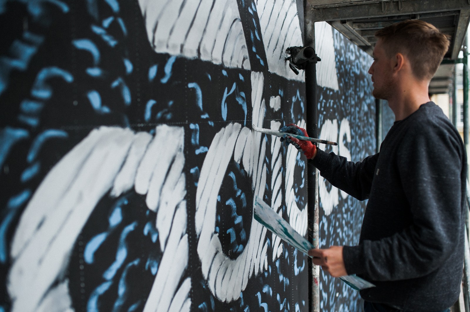 Advertisement in the form of a mural in warsaw | Adidas Parley | Portfolio