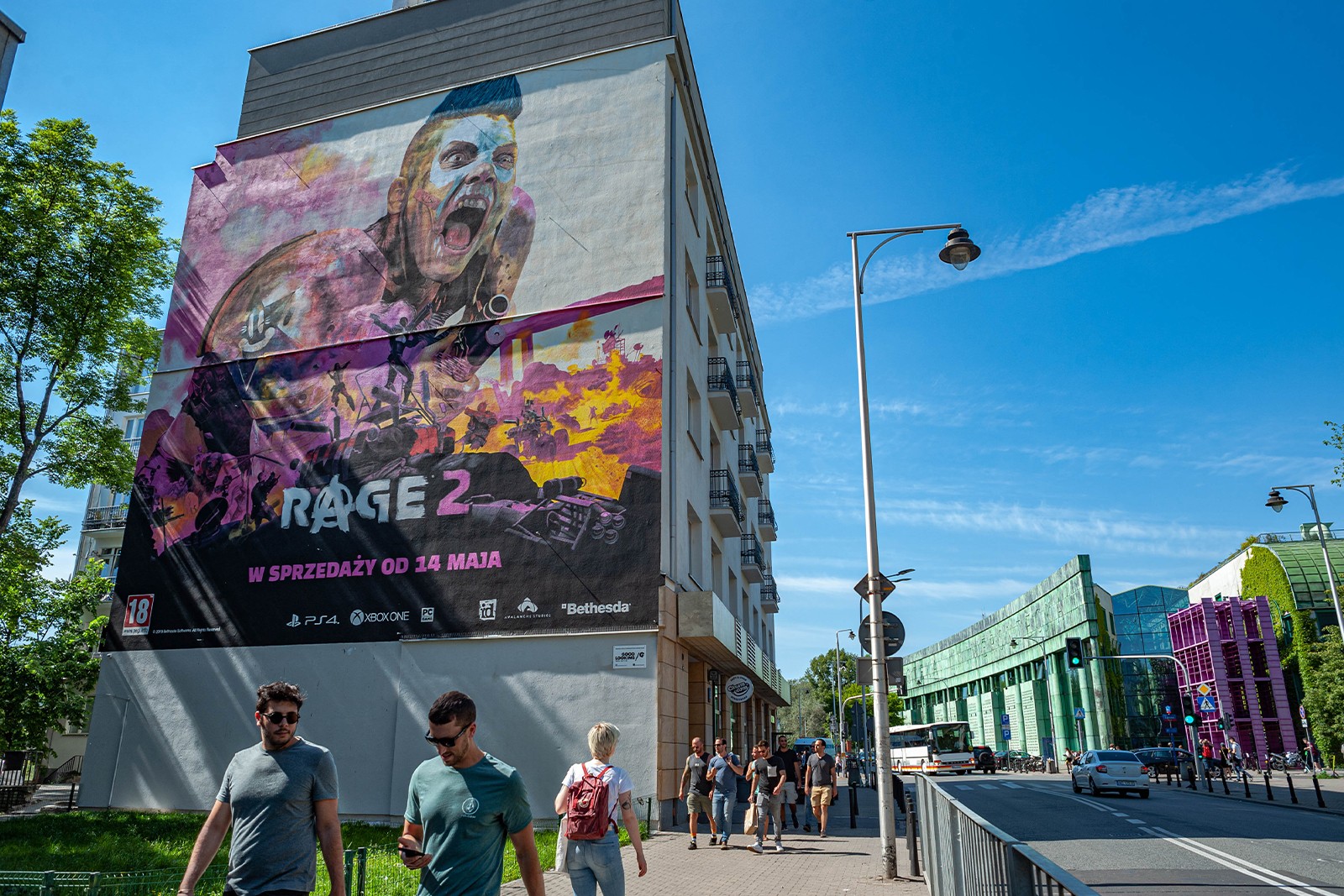 Advertising mural Rage 2nd Dobra 53 street in Warsaw | Rage 2 | Portfolio