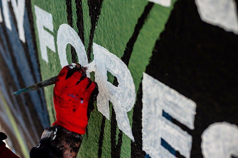 Artistic advertising mural for Converse | CREATE TOGETHER FOR TOMORROW | Portfolio