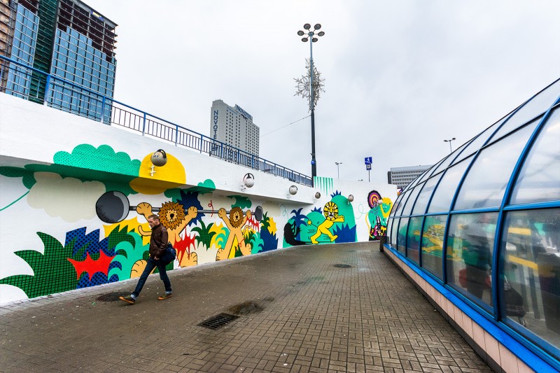 Część muralu promującego Imagination Day w Warszawie | Imagination Day Cannes Lions | Portfolio