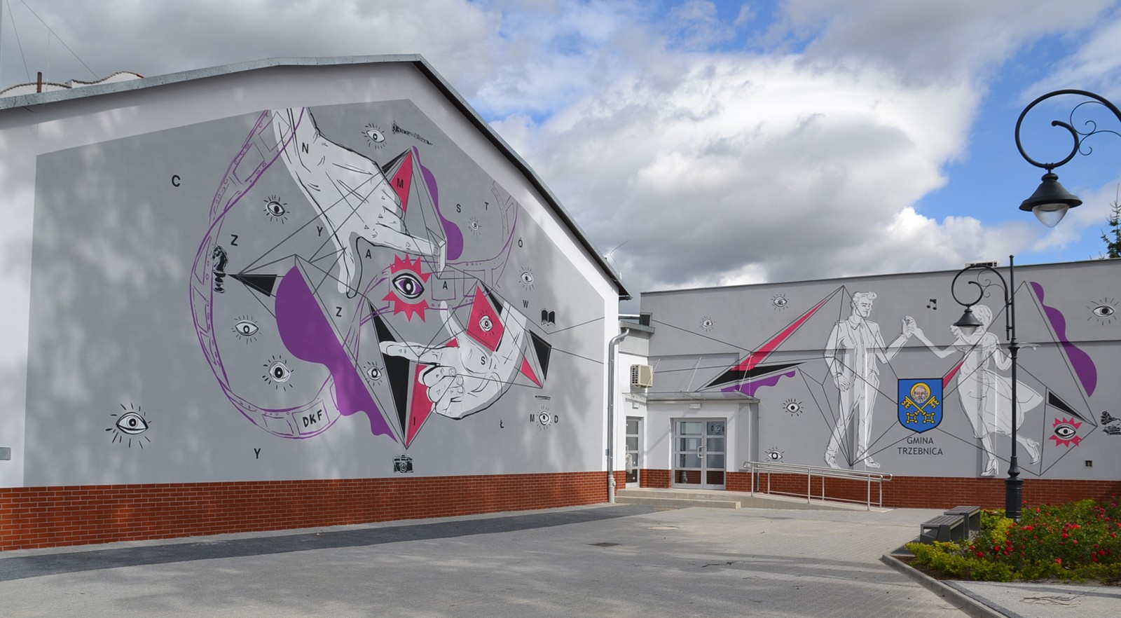 Trzebnica District mural on the wall | Community mural | Portfolio