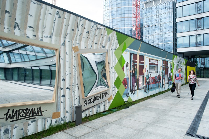 Graffiti with mirrors for Skanska Generation Park | Generation Park | Portfolio