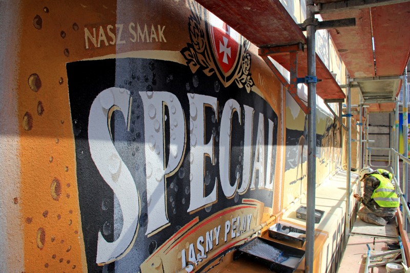Hand painted mural for Specjal beer brand | Specjal - Legenda Północy | Portfolio