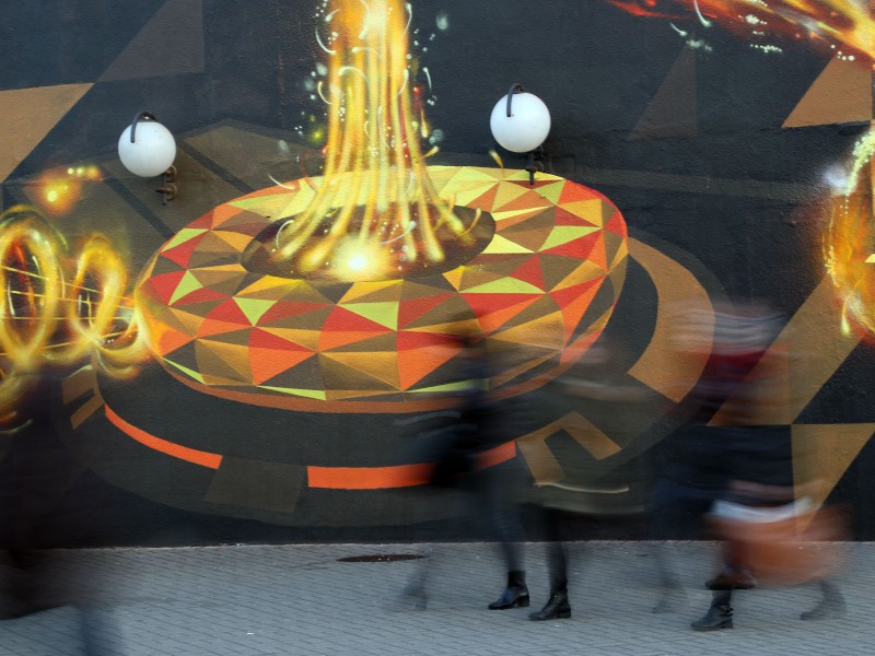 Artistic mural PGE We provide energy - Centrum subway station in Warsaw | We provide energy | Portfolio