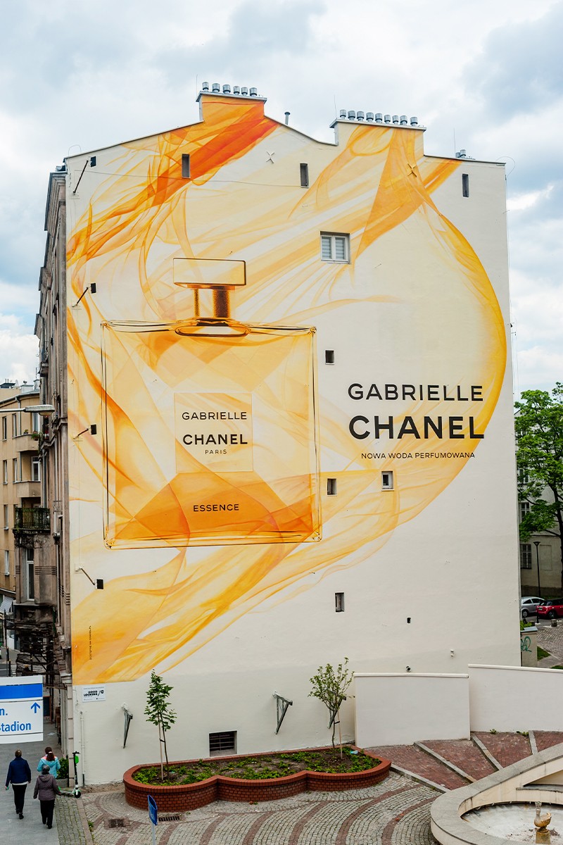 Advertising Chanel mural on Tamka 37 street | Gabrielle | Portfolio
