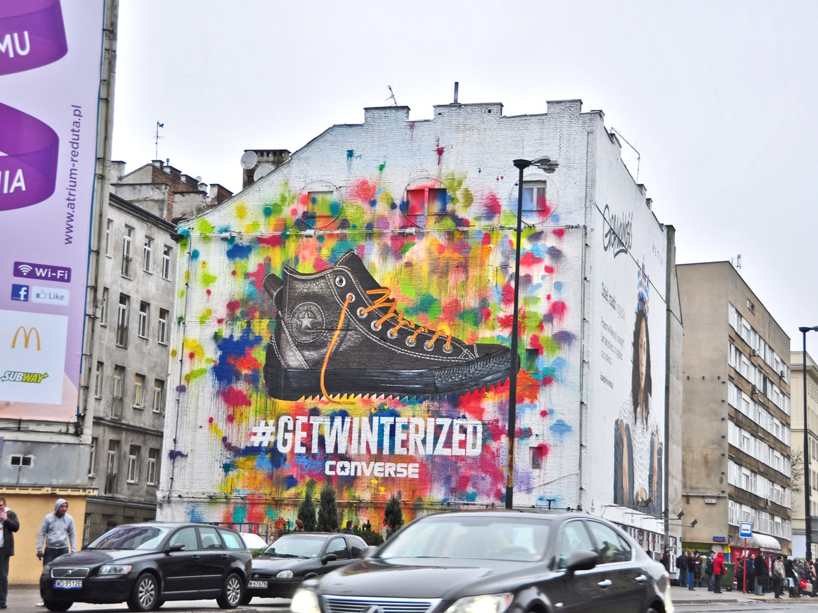 Advertising mural Converse getwinterized - Warsaw Polna 40 street | #getwinterized | Portfolio