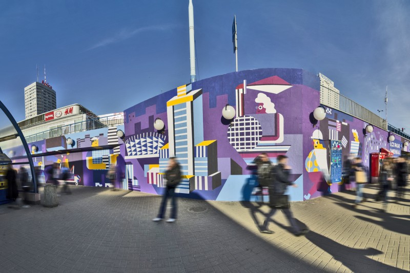 Advertising mural for Samsung Galaxy A near Centrum subway station in Capital City of Poland | Link passions and change the city | Portfolio