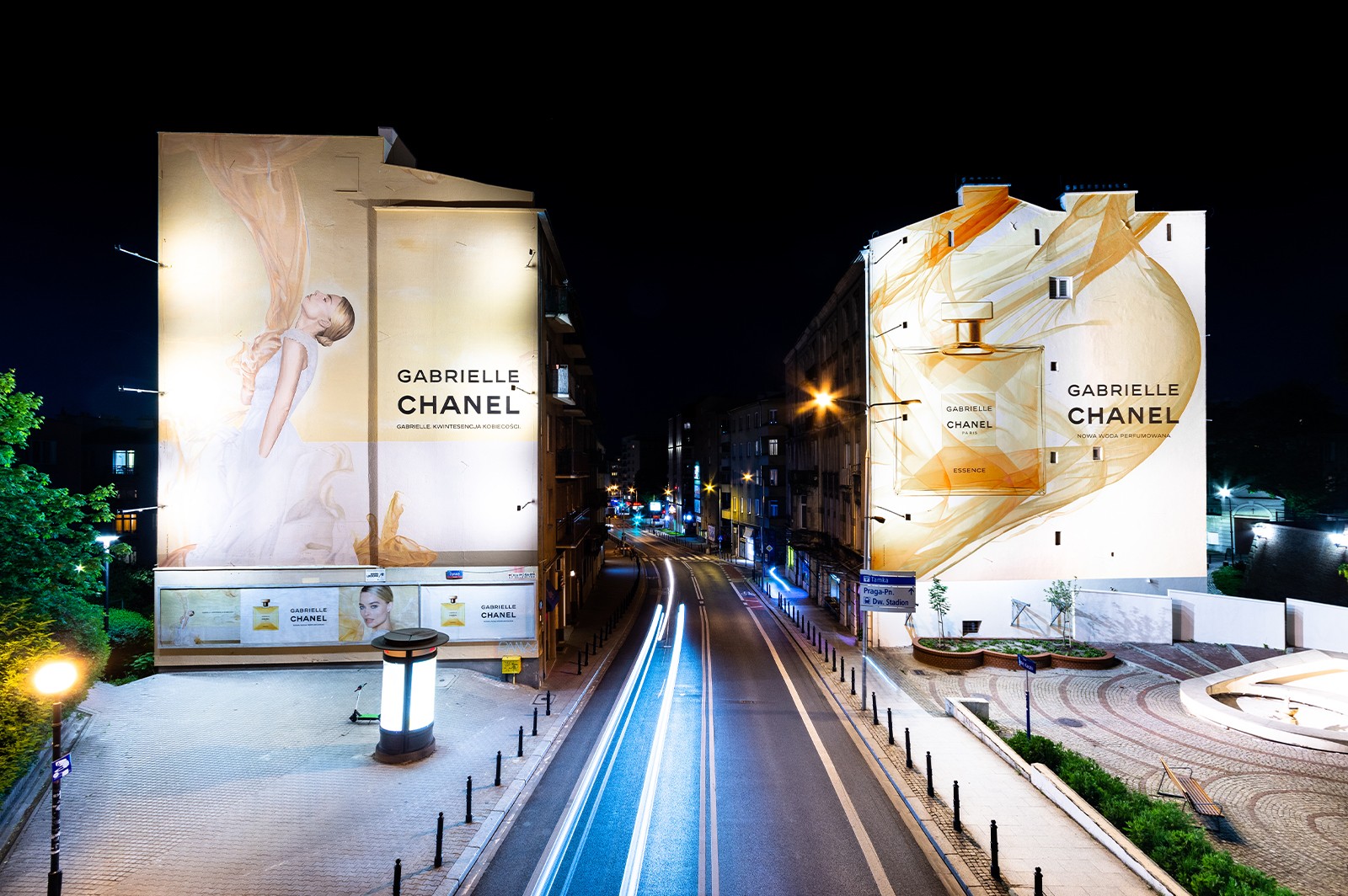 Murale reklamowe dla Chanel w Warszawie | Gabrielle | Portfolio