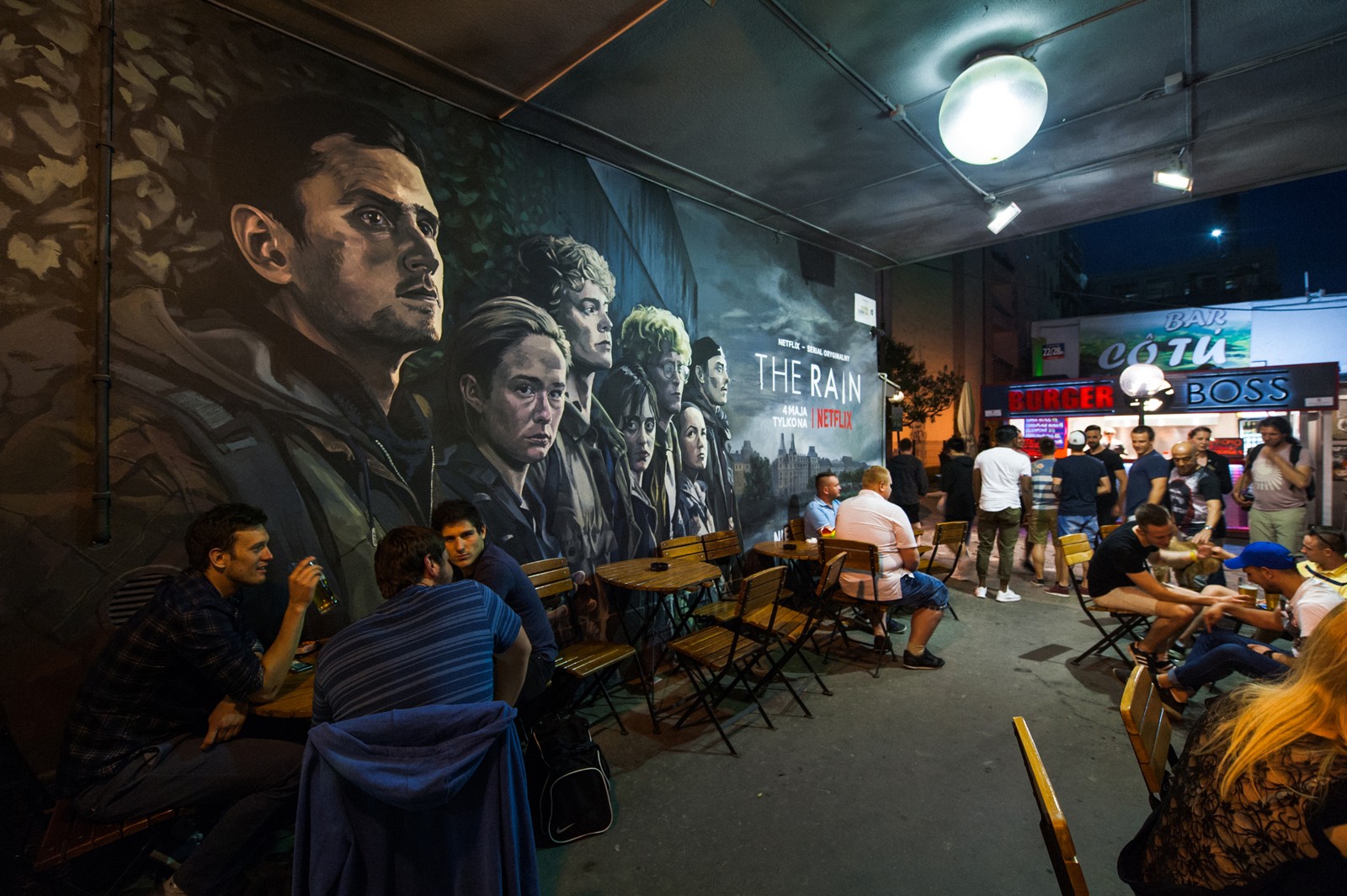 Passage on Pavilions with a wall painting commissioned by Netflix | The Rain  | Portfolio
