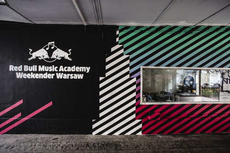 Pavilions at Nowy Swiat in Warsaw painted passageway for the Red Bull Music Academy Weekender Warsaw 2016 | Red Bull Weekender 2016 | Portfolio