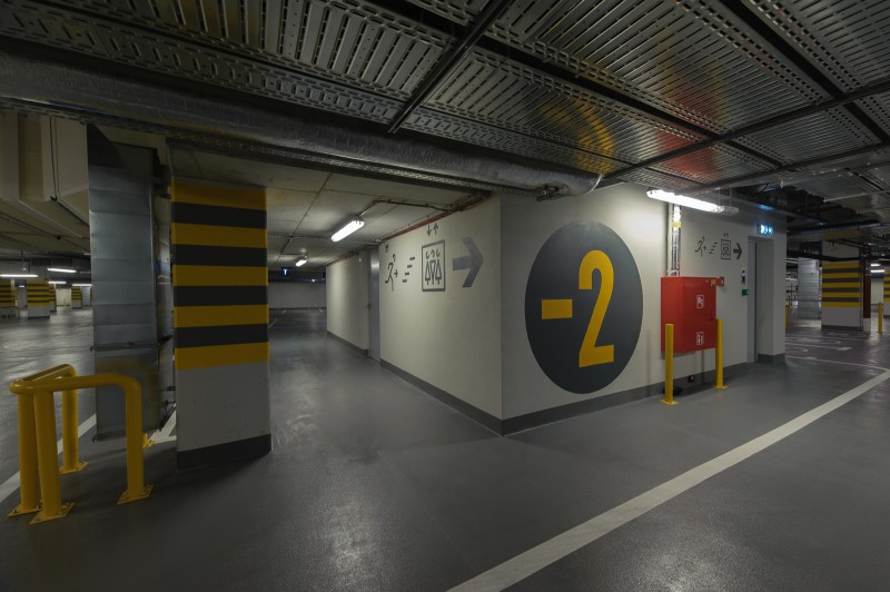 An underground garage in Proximo office building in Warsaw Wola district | PROXIMO | Portfolio