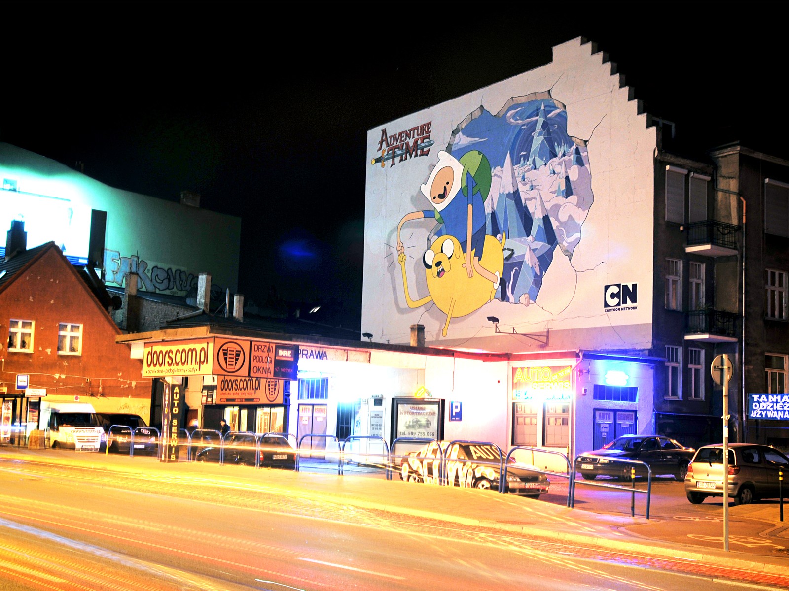 Advertisement Cartoon Network Adventure Time in Gdansk | Mural dla Cartoon Network Warszawa | Portfolio