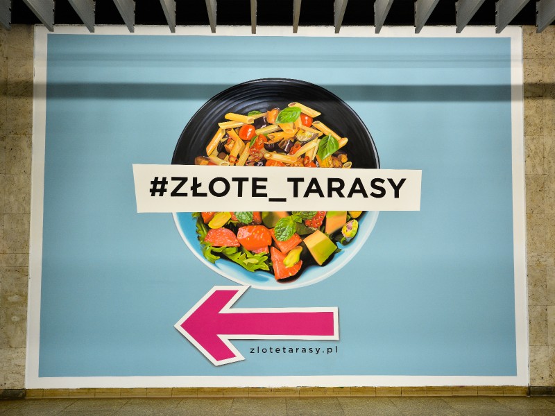 Zlote Tarasy advertisment in Warsaw PKP Downtown | #Zlote_Tarasy | Portfolio