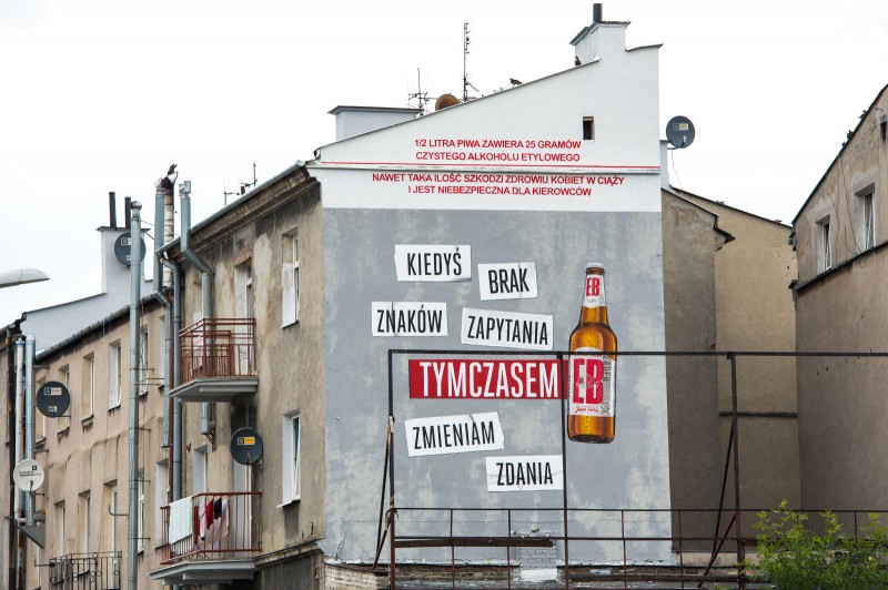 Werbemural in Lublin für EB auf der Browarna Straße 1 | Tymczasem EB | Portfolio