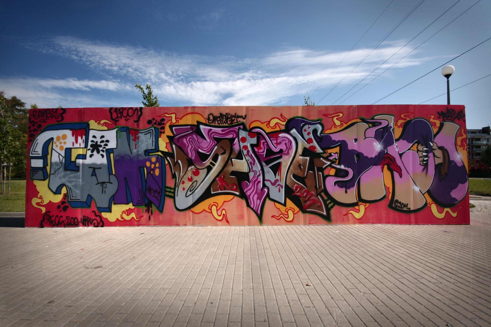 Graffiti Jam Prosto wall in the Jelonki Park in Bemowo District | Graffiti Jam Prosto in a Bemowo District | Backstage